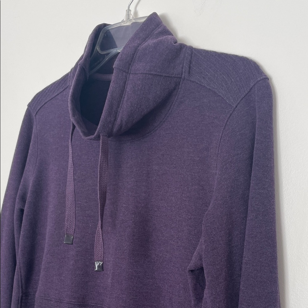 L.L.Bean Women’s Purple Heathered Bean’s Cozy Mixed Knits Pullover size Medium